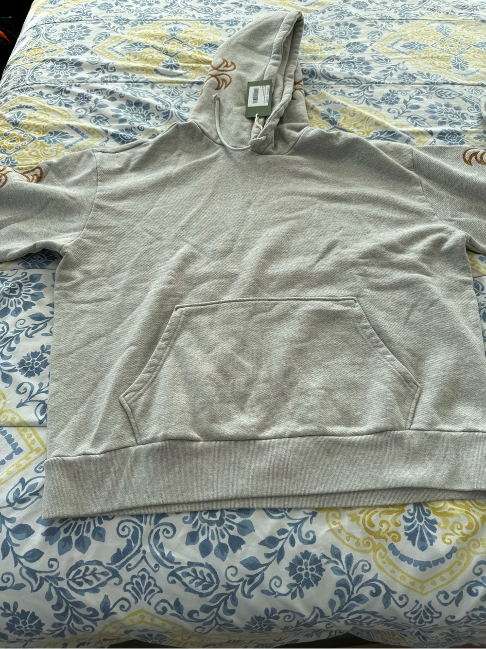 Denim Tears Men’s Western Embroidered Hoodie - Grey